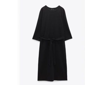 NWOT ZARA | BELTED MIDI DRESS